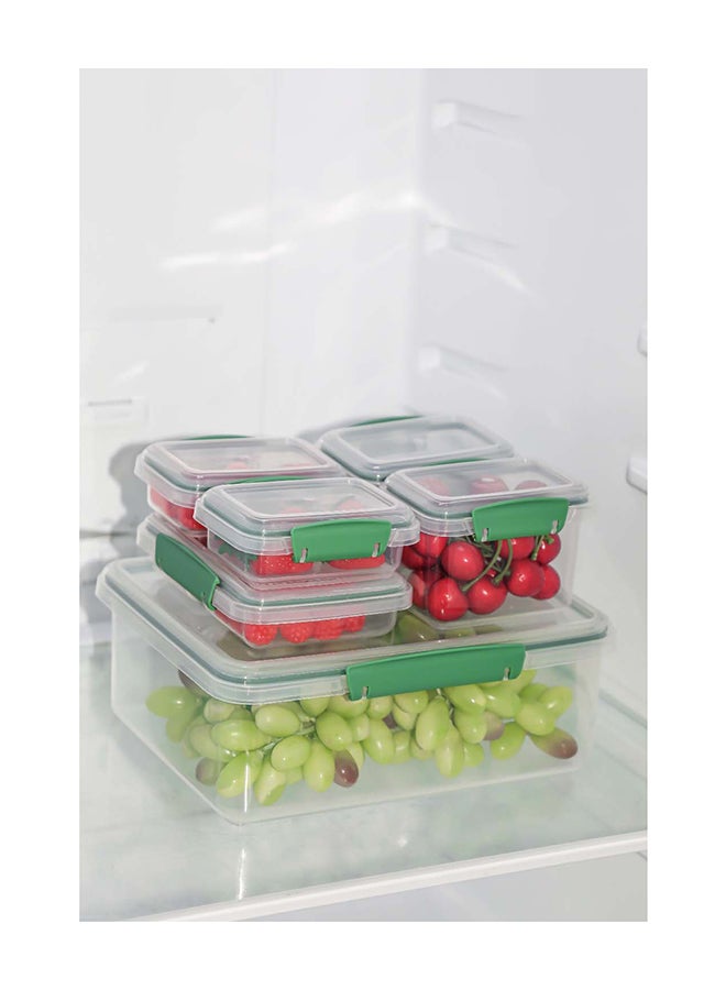 Noon East 6 Pcs Food Storage Container With Lid, Leakproof Meal-Prep Containers For Kitchen Storage Reusable Plastic Microwave, Dishwasher Safe Clear - Image 4