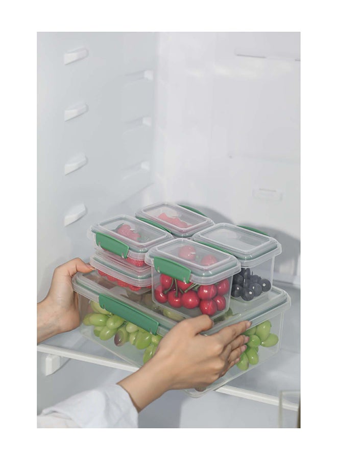 Noon East 6 Pcs Food Storage Container With Lid, Leakproof Meal-Prep Containers For Kitchen Storage Reusable Plastic Microwave, Dishwasher Safe Clear - Image 5