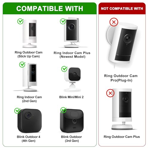 ALERTCAM No Drill Wall Mount Compatible with Stick Up Cam and RingIndoor Cam Indoor Cam Plus Strong Adhesive and No Screws Indoor Camera Mount3PackWhite - Image 3