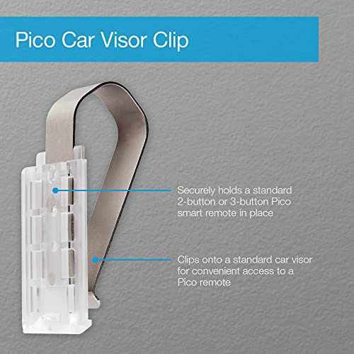Lutron Caseta Smart Lighting Car Visor Clip for Pico Remote (Pico Sold Separately), Adjust Lights As You Arrive Home, No Wires Required, PICO-CAR-CLIP, White - Image 4