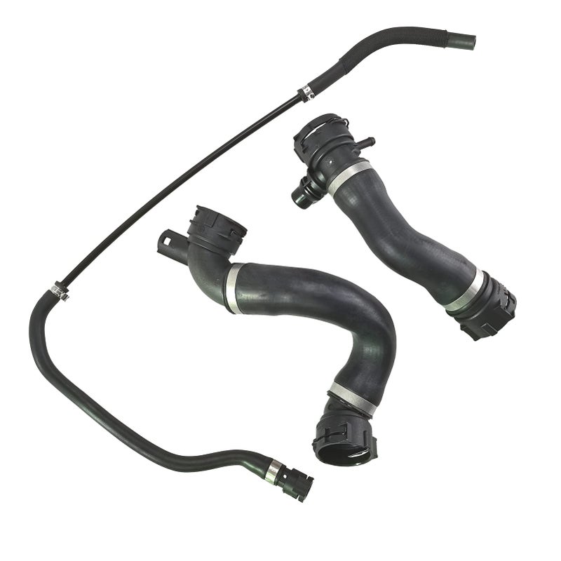 GaeaAuto Engine Lower Upper Radiator Hose Coolant Water Hose Pipe + Expansion Tank Vent Line Hose Replacement Set fit for BMW 325i 328i 330i #17127618510 17127531579 17127531581 - Image 1