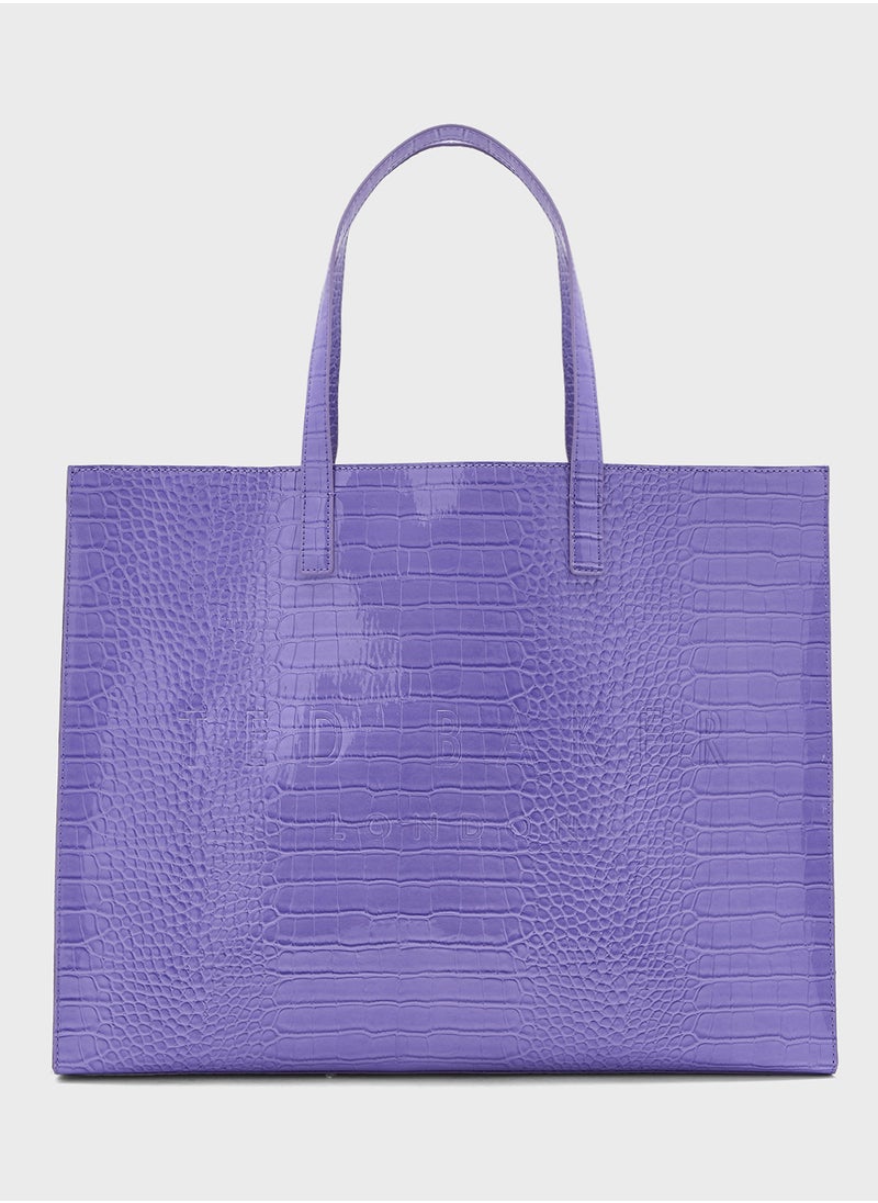 Ted Baker - Wxb-Allicon-Croc Effect Extra Large Icon Tote - Image 1