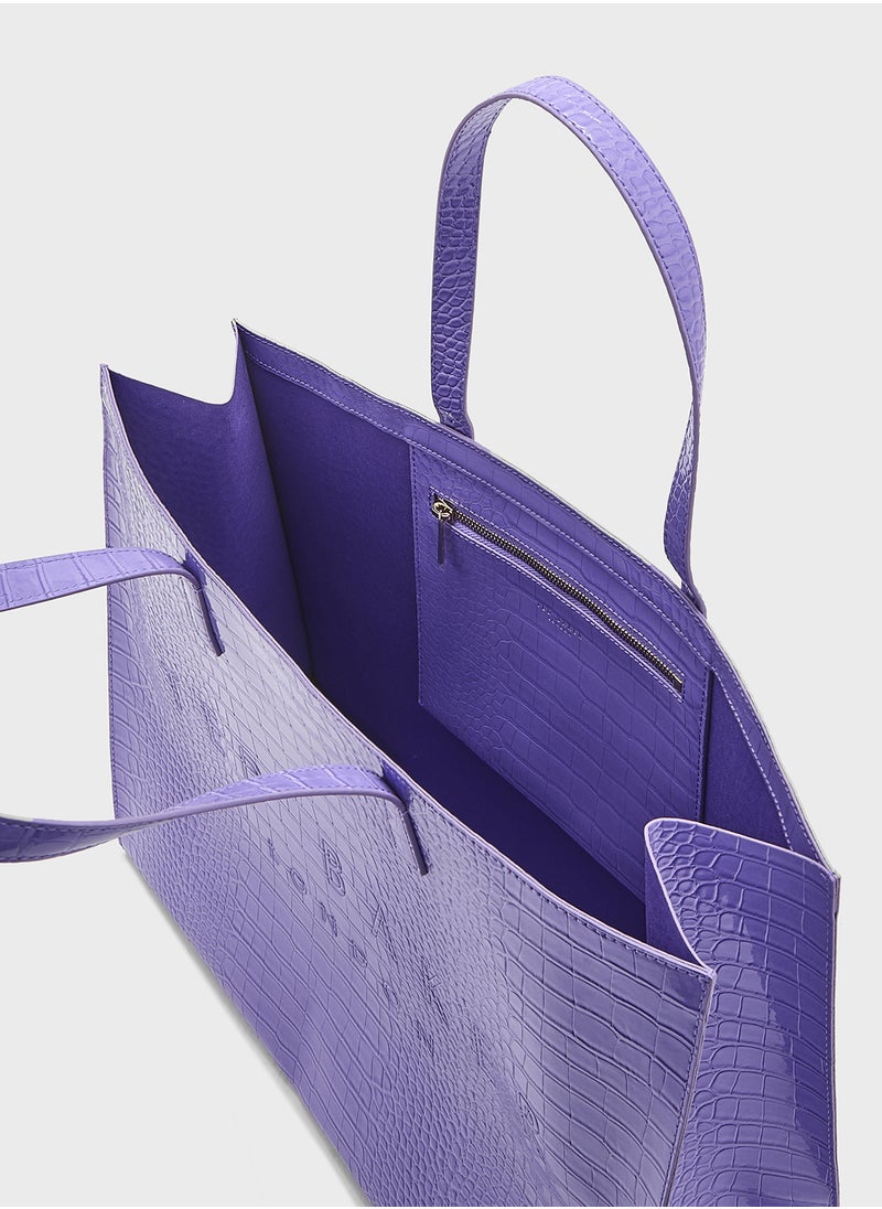 Ted Baker - Wxb-Allicon-Croc Effect Extra Large Icon Tote - Image 1