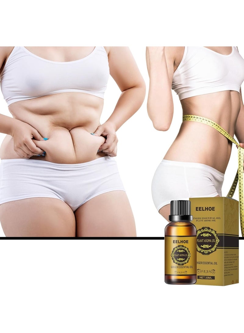 EELHOE Ginger Essential Oil Firming Slimming Belly Massage Oil Belly Shaping Essential Oil 30ML - Image 3