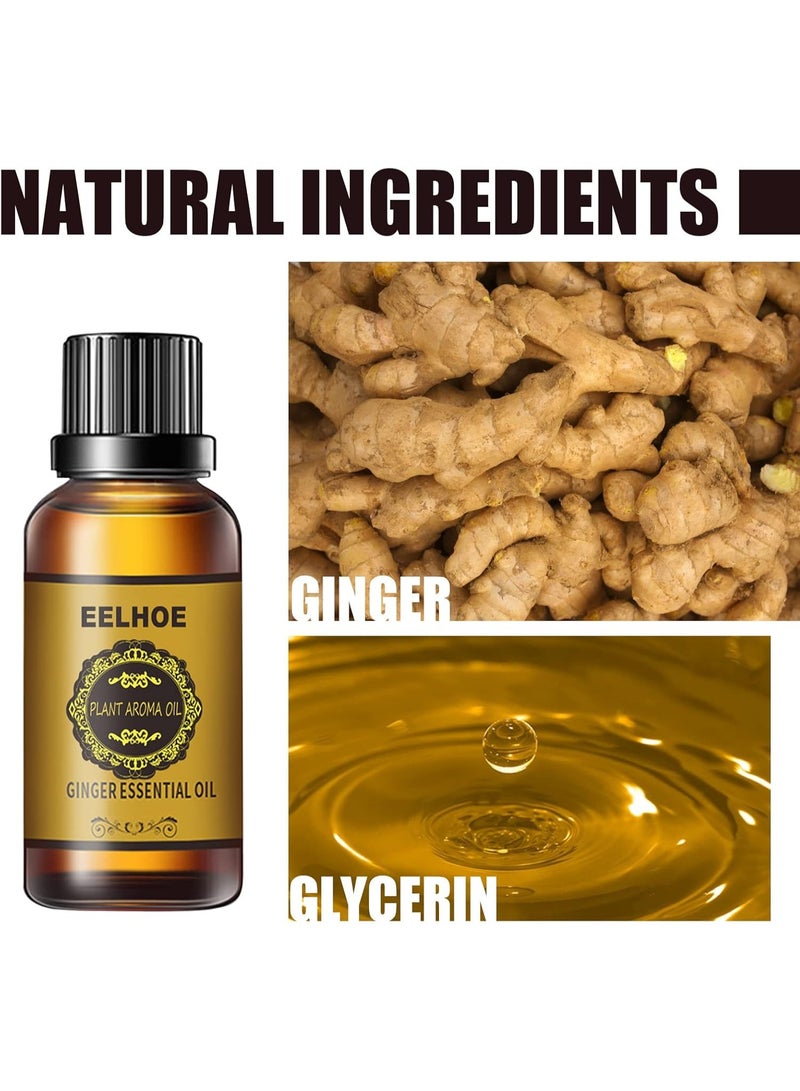 EELHOE Ginger Essential Oil Firming Slimming Belly Massage Oil Belly Shaping Essential Oil 30ML - Image 2