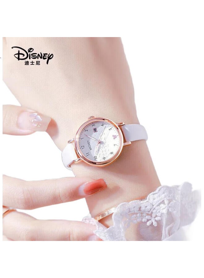 Disney (Disney) Women'S Simple Waterproof Children'S Watch With Calendar For Primary And Middle School Students Exam Watch Mk-11300W - Image 2