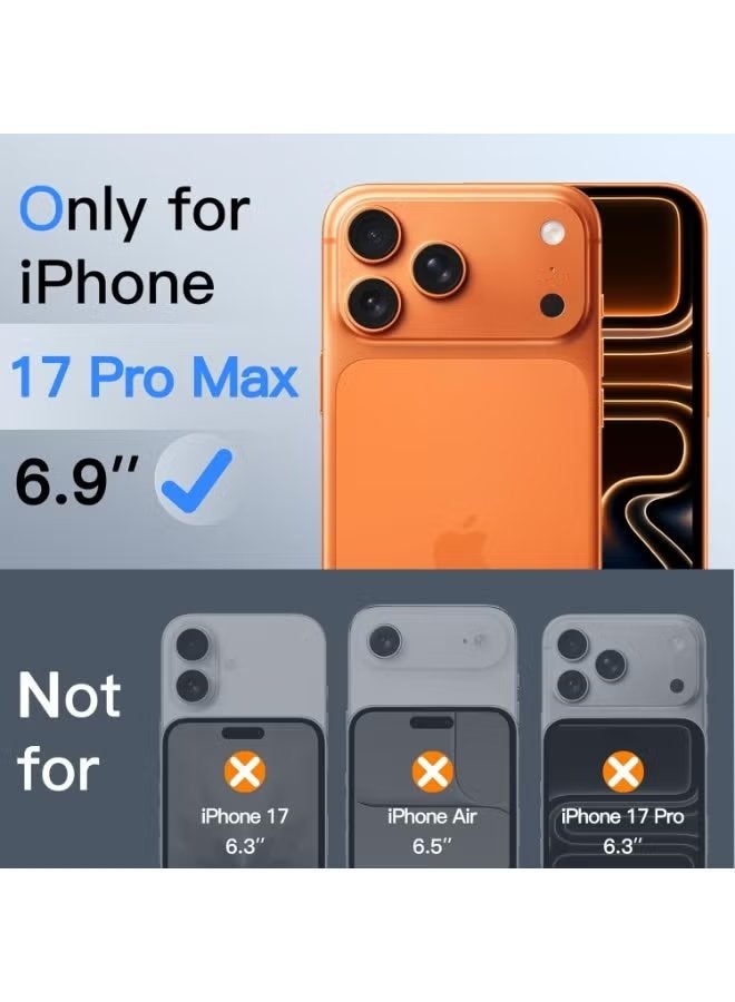 ELTRAZONE iPhone 17 Pro Max 6.9-Inch Slim Matte Glass Magnetic MagSafe Compatible Case with Shockproof Protection, Anti-Fingerprint and Anti-Scratch Coating, Built-In Camera Lens Protector, Durable Full Body Protective Cover for iPhone 17 Pro Max - Image 2