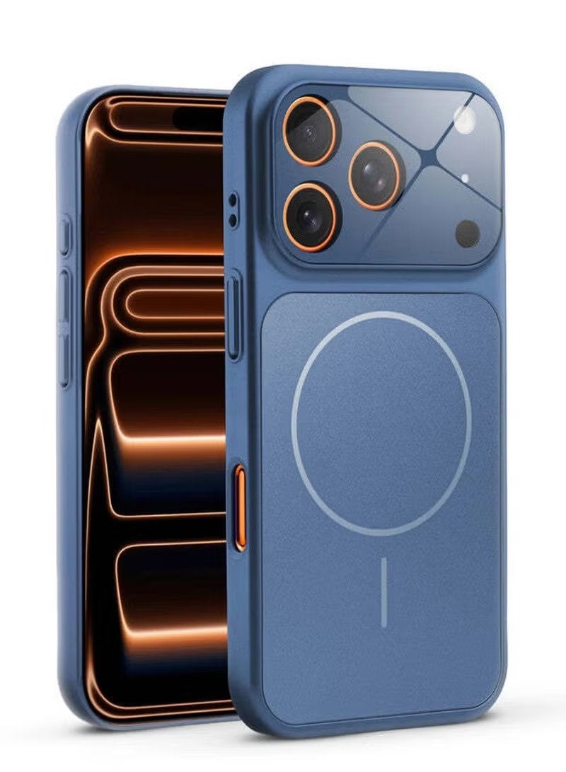ELTRAZONE iPhone 17 Pro Max 6.9-Inch Slim Matte Glass Magnetic MagSafe Compatible Case with Shockproof Protection, Anti-Fingerprint and Anti-Scratch Coating, Built-In Camera Lens Protector, Durable Full Body Protective Cover for iPhone 17 Pro Max - Image 1