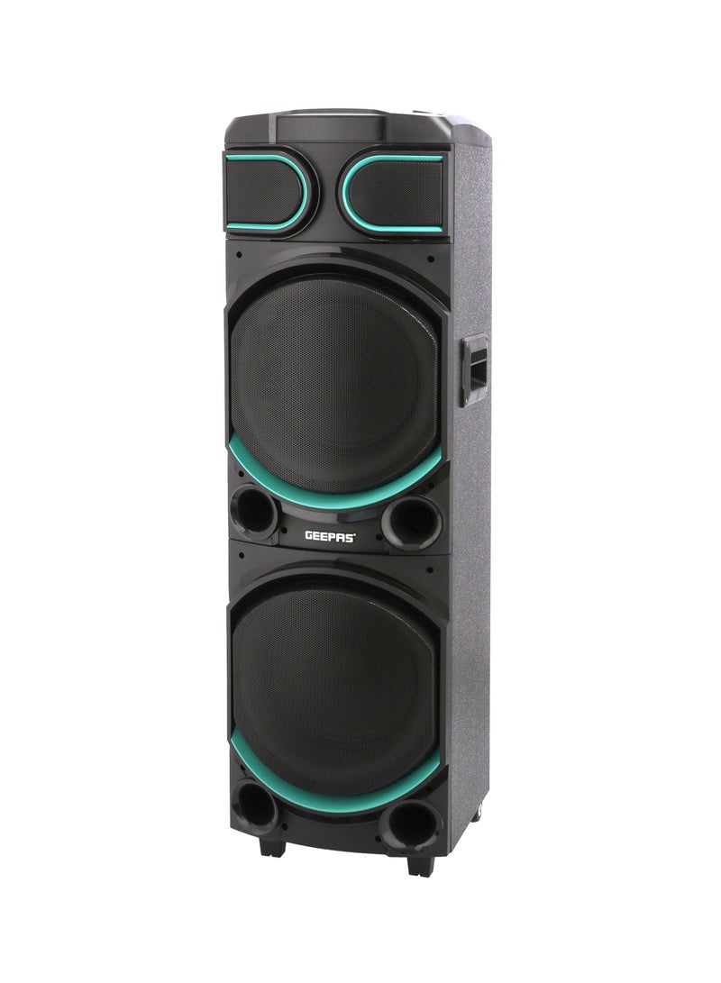 GEEPAS Rechargeable Professional Speaker With Remote Control And Microphone |  80000W PMPO |  USB/ FM/ TF Card/ Bluetooth/ TWS - Image 1