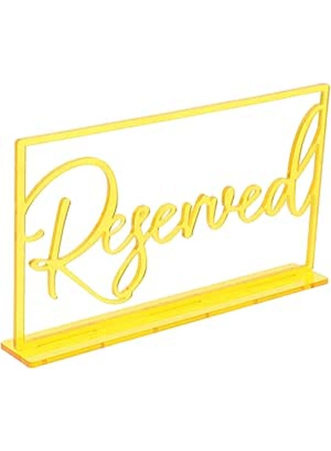 Gold Acrylic Reserved Table Sign for Wedding Restaurant Office Party and Business Event Seating - Image 1