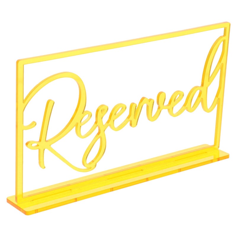 Gold Acrylic Reserved Table Sign for Wedding Restaurant Office Party and Business Event Seating - Image 2