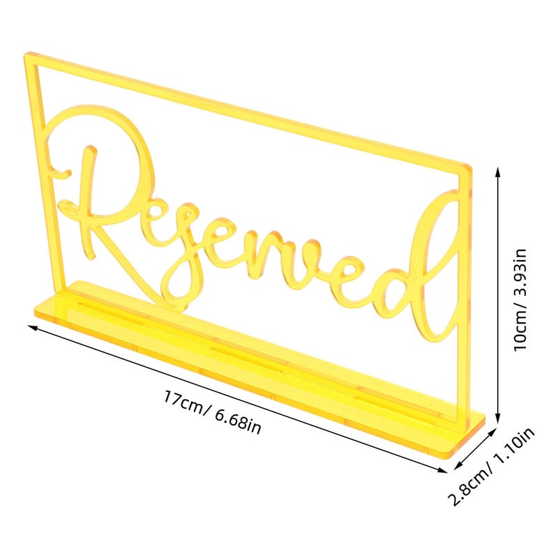 Gold Acrylic Reserved Table Sign for Wedding Restaurant Office Party and Business Event Seating - Image 3