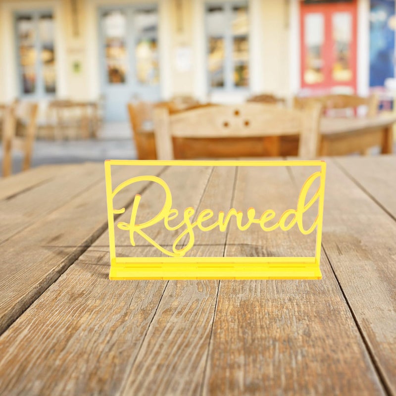 Gold Acrylic Reserved Table Sign for Wedding Restaurant Office Party and Business Event Seating - Image 5