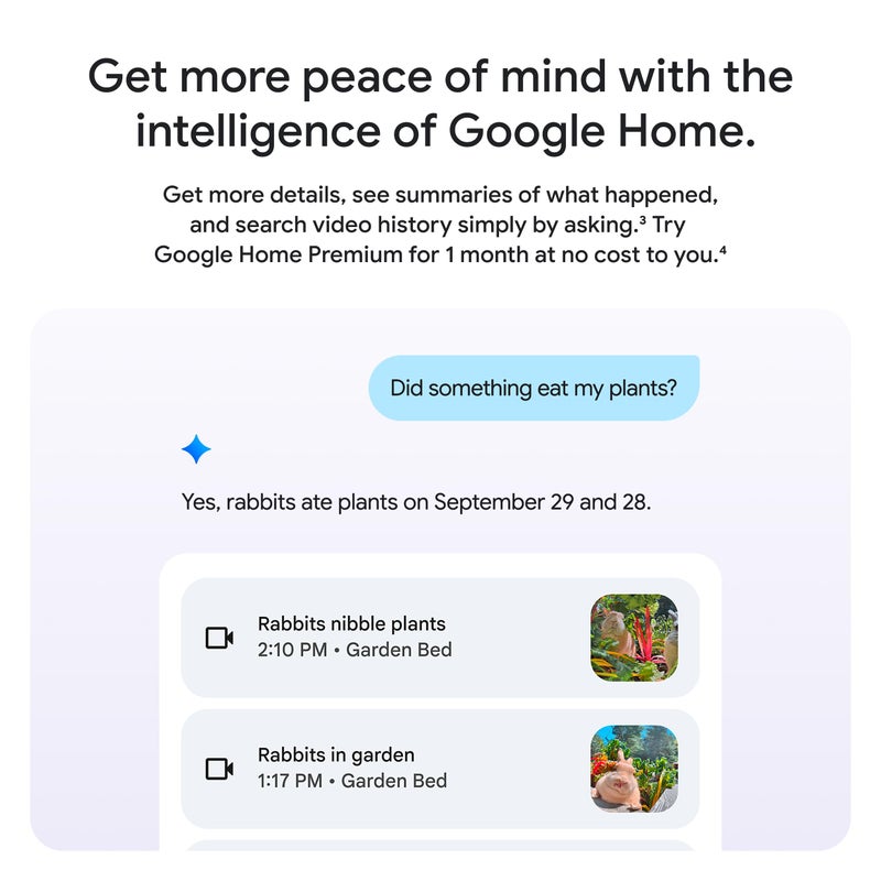 Google Nest Cam Outdoor (Wired, 2nd Gen) - Security Camera with 2K Video and Gemini, Night Vision, 2-Way Audio - Works with Google Home - 2025 Model - Hazel - Image 4