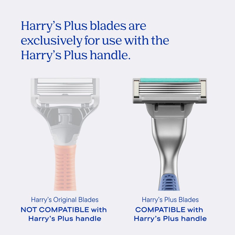 Harry's-PLUS: Razor for Men - Premium Handle and Razor Blade Cartridge - Advanced Pivoting System - Shaving Kit for Men - Clay - Image 2
