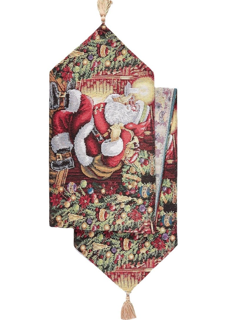 Vparty Christmas Table Runner – 71" x 14" Xmas Table Linens for Holiday Dinner, Parties, and Seasonal Decor – Durable and Elegant Christmas Tablecloth for Family Gatherings, Christmas Dinner, and Holiday Parties – Perfect for Dining Room and Festive Table Settings  - Image 5