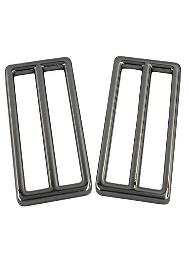 DGOL 2" Slider Webbing Strap Tri Glide Buckles Zinc Alloy Tri-Glide Buttons Fasteners 10pcs (Gunmetal) - Image 3