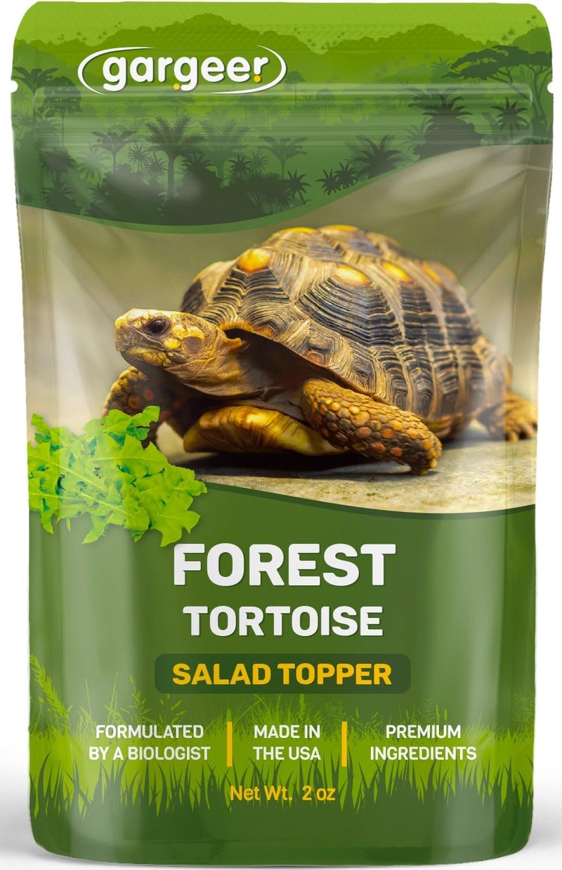 Gargeer 2oz Forest Tortoise Food Supplement, Flower Salad Mix Topper. Supercharge Juveniles & Adults Appetite, Health & Immune System. Complete Diet, Rich with Vitamins, Made in The USA. Enjoy! - Image 1