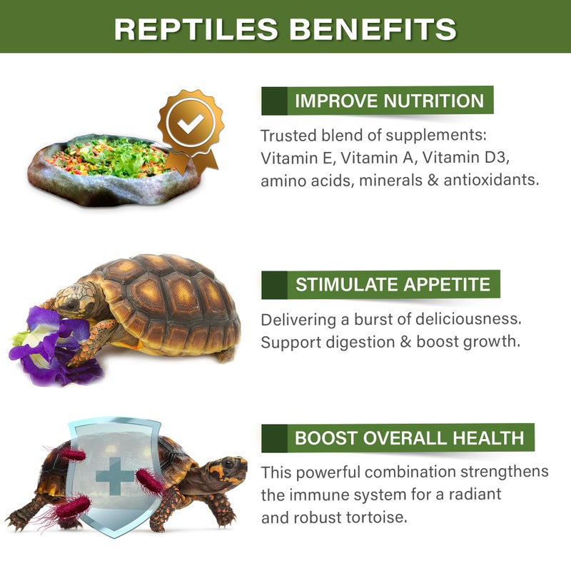 Gargeer 2oz Forest Tortoise Food Supplement, Flower Salad Mix Topper. Supercharge Juveniles & Adults Appetite, Health & Immune System. Complete Diet, Rich with Vitamins, Made in The USA. Enjoy! - Image 4