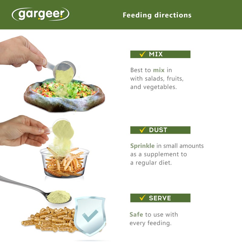 Gargeer 2oz Forest Tortoise Food Supplement, Flower Salad Mix Topper. Supercharge Juveniles & Adults Appetite, Health & Immune System. Complete Diet, Rich with Vitamins, Made in The USA. Enjoy! - Image 3