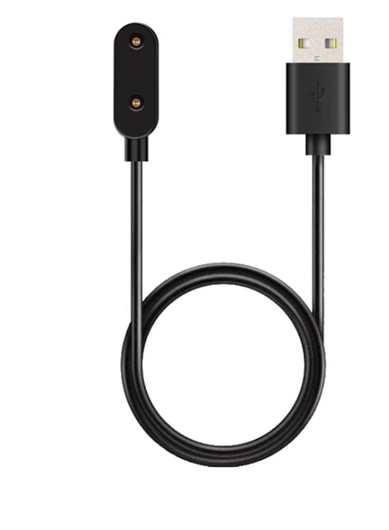 USB Charging Cable Cord Base Dock Charger Adapter Stand For Huawei Band 6 smartwatch (Black)
