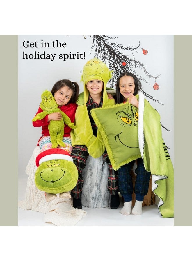 فرانكو وسادة ديكور من الفرو الصناعي بتصميم Grinch، عادية، مقاس 18 بوصة × 18 بوصة - Image 5