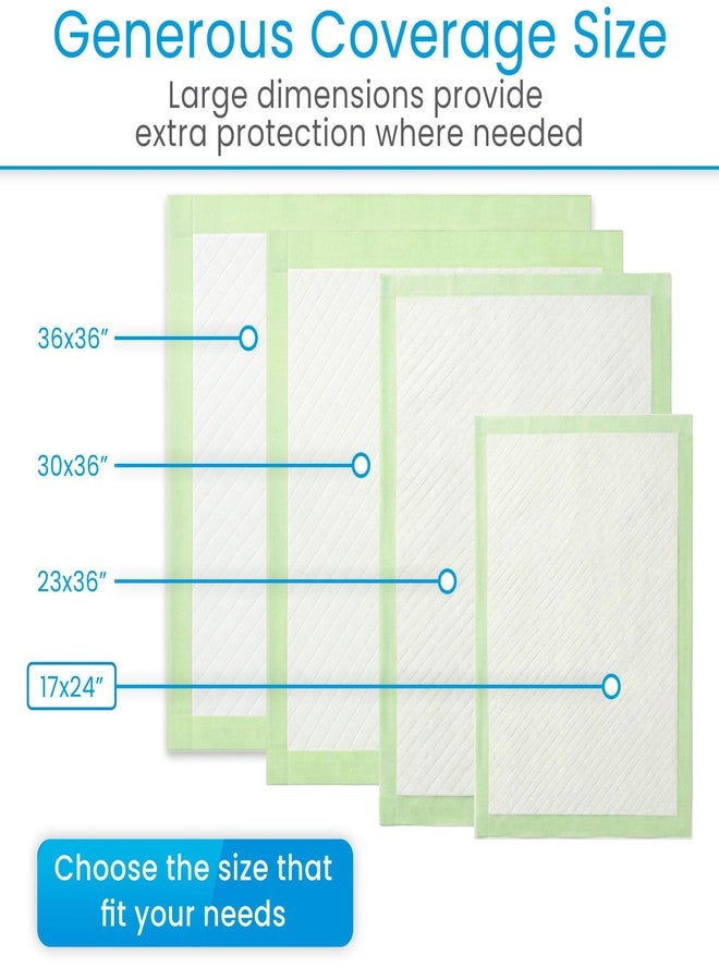 Sures Disposable Bed Pee Pads for Adults - (17" x 24", 100 Count) - Incontinence Underpads with Superior Absorbency - Pad for Elderly - Furniture & Surface Protection - Image 4