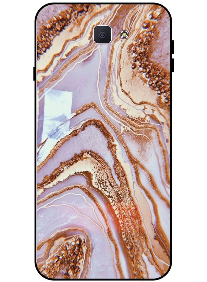 Protective Case Cover For Samsung Galaxy J5 Prime Smart Series Printed Protective Case Cover for Samsung Galaxy J5 Prime Golden & Pnik Marble Texture