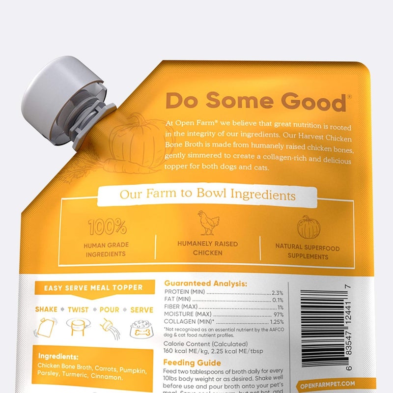 Open Farm مرق عظام الدجاج من Open Farm Harvest كإضافة للوجبات للكلاب والقطط - 12 أونصة - Image 3