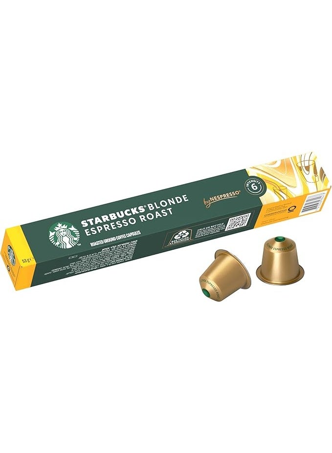 Starbucks By Nespresso-Blonde Espresso Roast -10 Capsules - Image 1