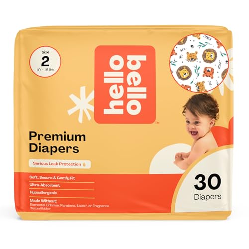 Hello Bello Diapers Size 2 1016 lbs Wild Cats 30 Count of Premium Disposable Baby Diapers Hypoallergenic with Soft ClothLike Feel - Image 1