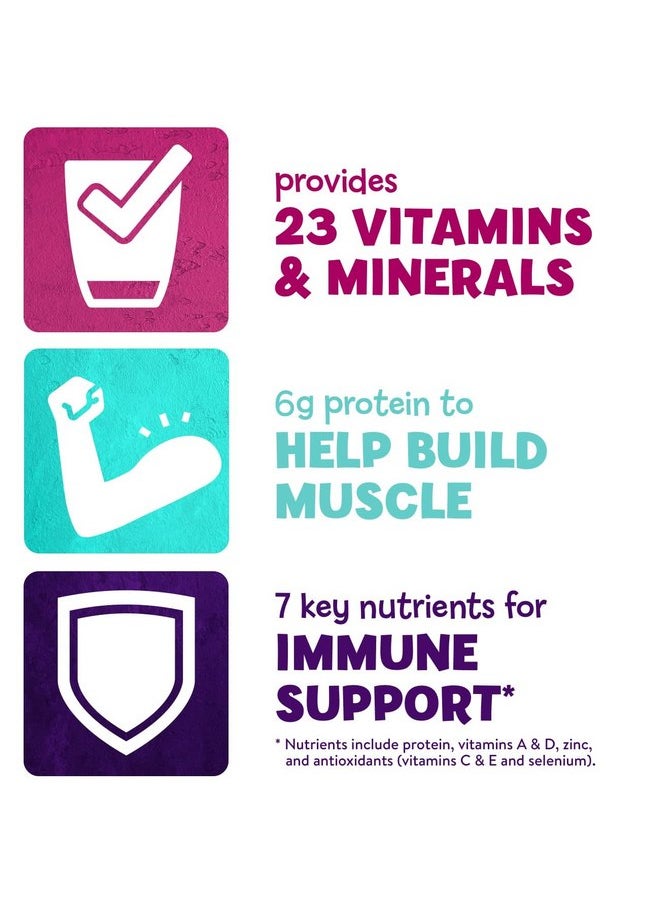 بدياشور مسحوق مزيج مشروب PediaSure Grow & Gain with Immune Support Shake، مشروب للأطفال، 23 فيتامين ومعادن، 6 جرام بروتين، يساعد الأطفال على اللحاق بالنمو، غير معدّل وراثيًا، خالٍ من الجلوتين، فانيليا، علبة 14.1 أونصة، 8 حصص  - Image 4
