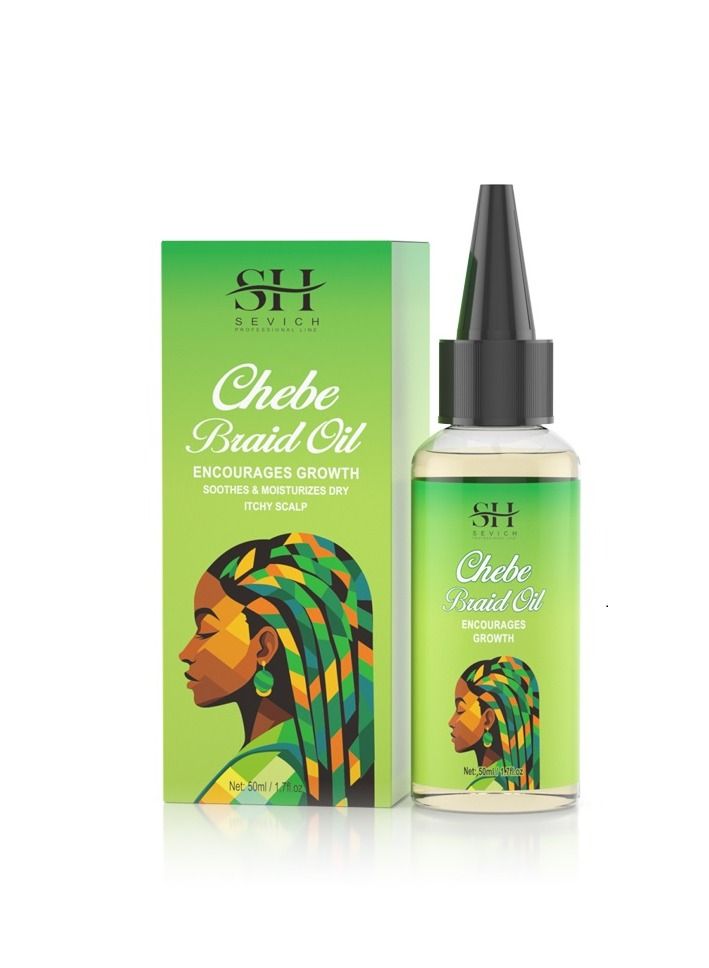Sevich Naturals Chebe Braid Oil 50ml African Chebe Serum Treatment with Essential Oils  Natural Repair Growth and Moisture For Dry Scalp and Hair - Image 2