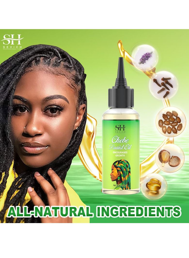 Sevich Naturals Chebe Braid Oil 50ml African Chebe Serum Treatment with Essential Oils  Natural Repair Growth and Moisture For Dry Scalp and Hair - Image 4