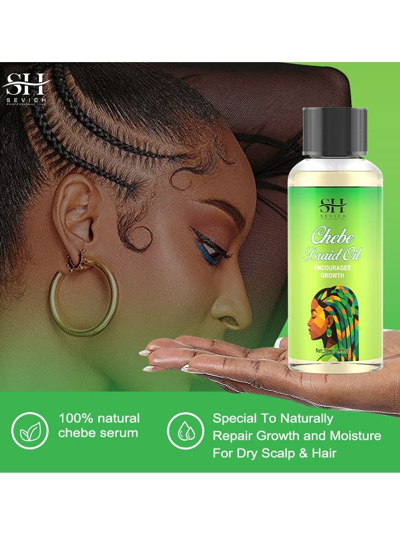 Sevich Naturals Chebe Braid Oil 50ml African Chebe Serum Treatment with Essential Oils  Natural Repair Growth and Moisture For Dry Scalp and Hair - Image 5