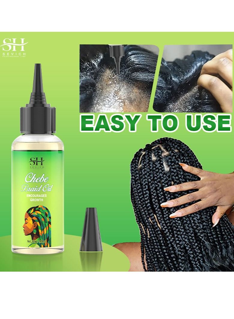 Sevich Naturals Chebe Braid Oil 50ml African Chebe Serum Treatment with Essential Oils  Natural Repair Growth and Moisture For Dry Scalp and Hair - Image 3