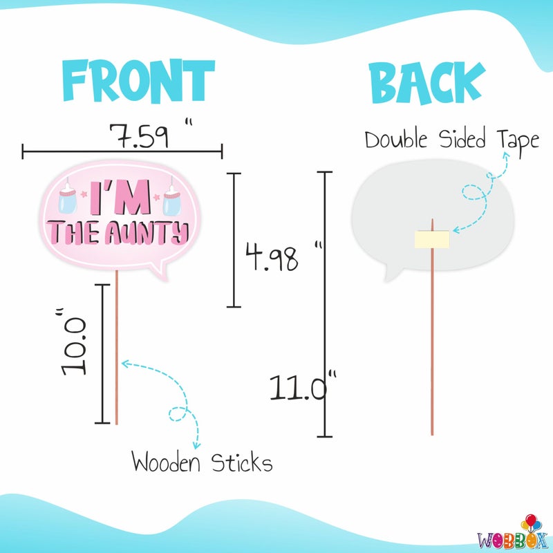 Wobbox Baby Shower Decoration Items| Baby Shower Ceremony Photo Booth Props for Photoshoot, Baby Shower Banner& Mom to Be Sash, Godh Bharai Ceremony Decoration Kit-(FP4746) - Image 3