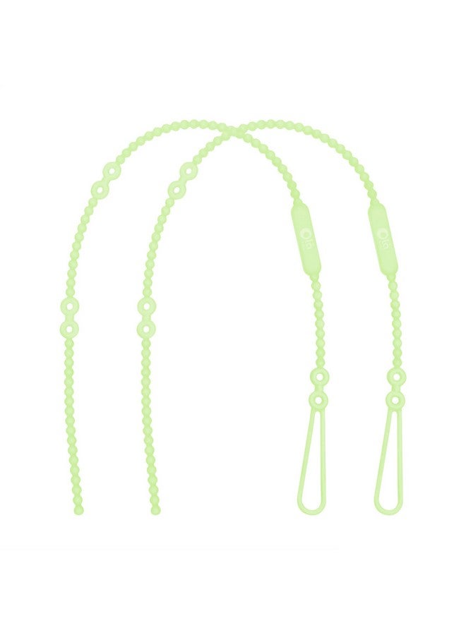 Olababy Silicone Strap for Baby Toys, Teethers, Sippy Cups, Bottles w Handles, Feeding Spoons, High Chairs, Strollers, Car Seats and Travel Essentials (2 Straps, Kiwi) - Image 1