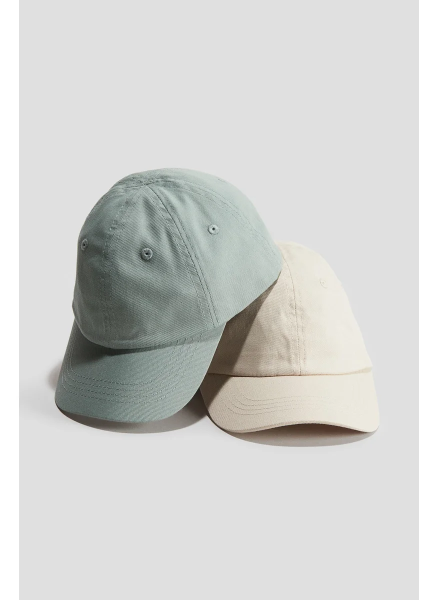 اتش اند ام 2-Pack Cotton Twill Caps