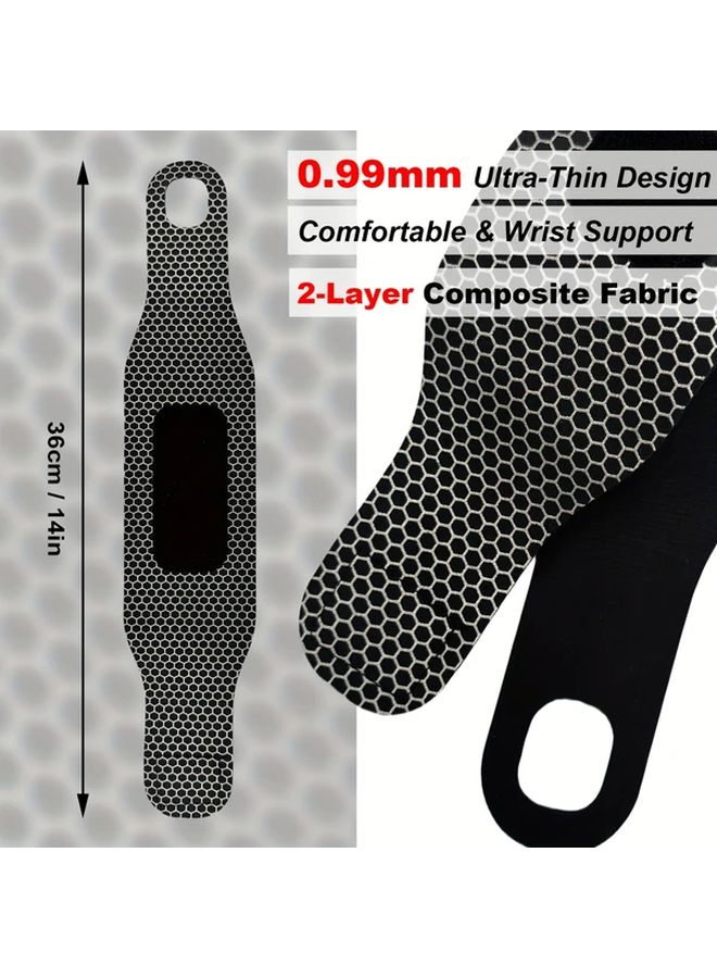 Black Adjustable Wrist Braces Support Straps For Men Women Exercise Workout - Image 5