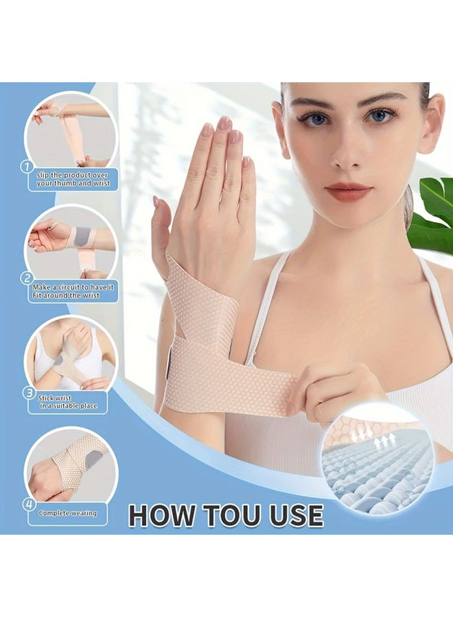 Black Adjustable Wrist Braces Support Straps For Men Women Exercise Workout - Image 4