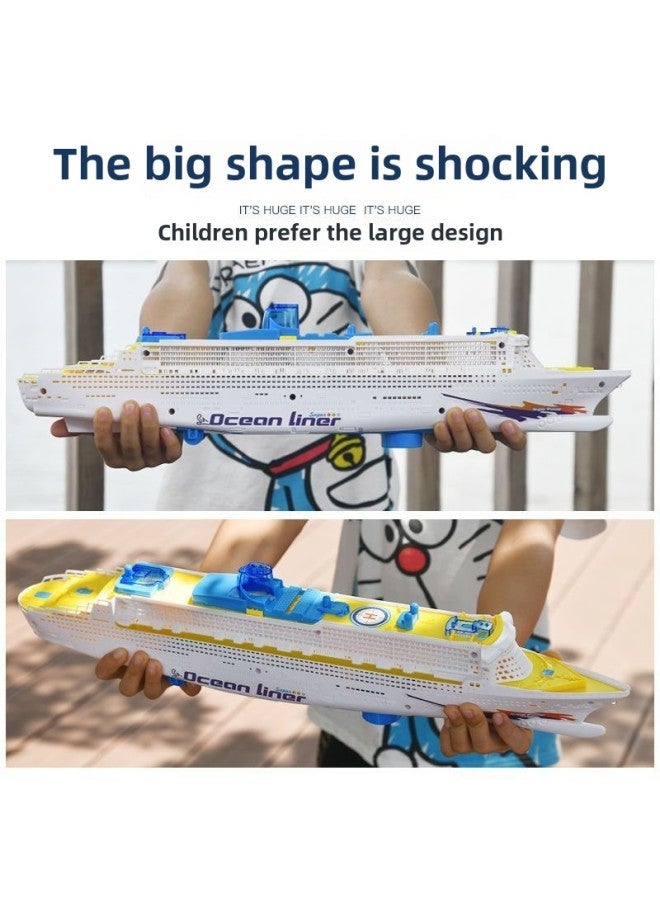 Hot Sale Simulation Toy Boat Model Children Toy Boy Light Music Cruise Ship Universal Electric Boat Holiday Gift-Color:❤❣Universal Cruise Wheel (battery + Screwdriver)❣❤ - Image 5