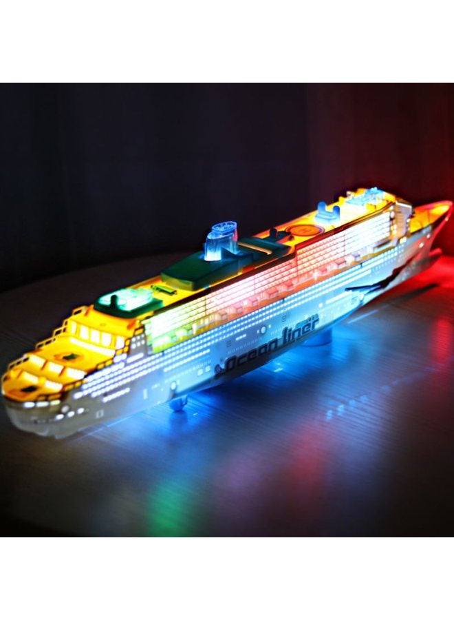 Hot Sale Simulation Toy Boat Model Children Toy Boy Light Music Cruise Ship Universal Electric Boat Holiday Gift-Color:❤❣Universal Cruise Wheel (battery + Screwdriver)❣❤ - Image 2