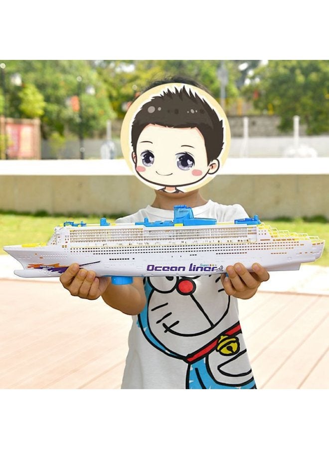 Hot Sale Simulation Toy Boat Model Children Toy Boy Light Music Cruise Ship Universal Electric Boat Holiday Gift-Color:❤❣Universal Cruise Wheel (battery + Screwdriver)❣❤ - Image 3