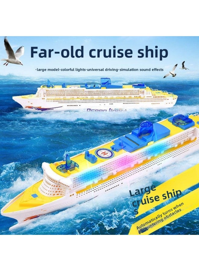 Hot Sale Simulation Toy Boat Model Children Toy Boy Light Music Cruise Ship Universal Electric Boat Holiday Gift-Color:❤❣Universal Cruise Wheel (battery + Screwdriver)❣❤ - Image 4
