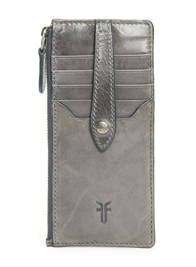 Frye Womens Melissa Snap Card Leather Wallet Carbon One Size Us - Image 1