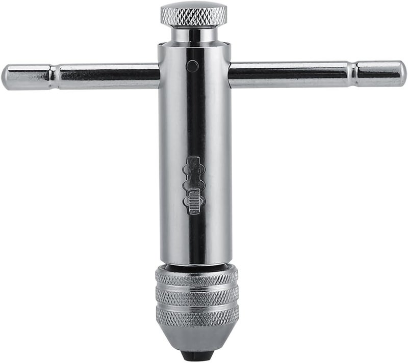 aqxreight Adjustable T Bar Handle Ratchet Tap Wrench M3 M8 & M5 for Tap Die Set Hand Tap Tool Tap Wrench Set Thread Tap Tool (M5 M12 Short) - Image 1