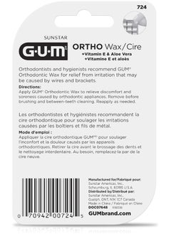 Gum GUM Orthodontic Wax, Mint with Vitamin E and Aloe Vera (Pack of 6)  - Image 3