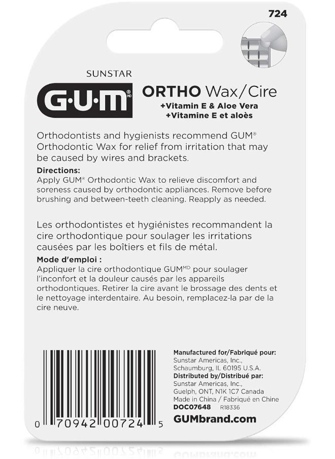 Gum GUM Orthodontic Wax, Mint with Vitamin E and Aloe Vera (Pack of 6)  - Image 3