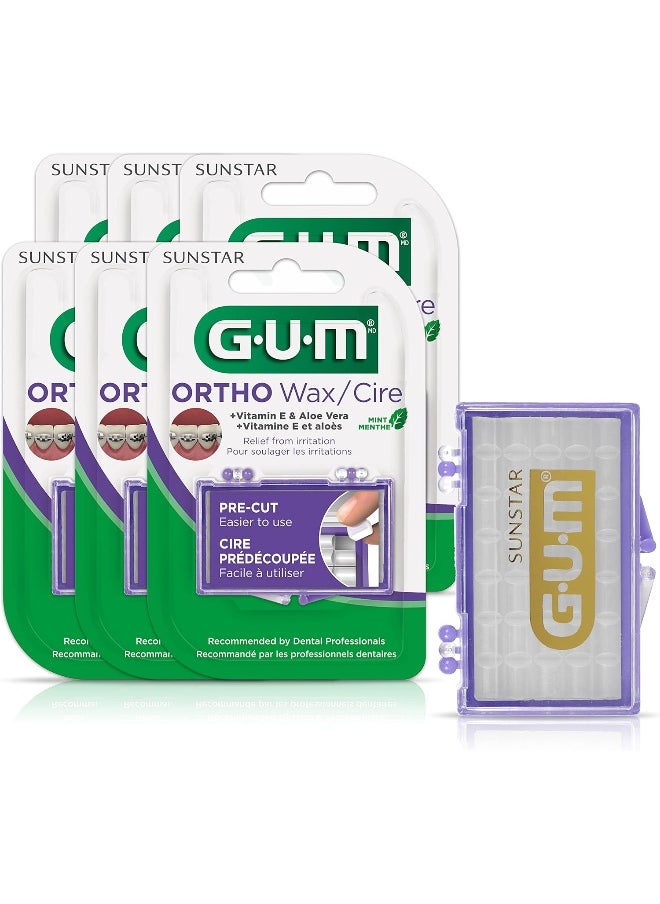 Gum GUM Orthodontic Wax, Mint with Vitamin E and Aloe Vera (Pack of 6)  - Image 1